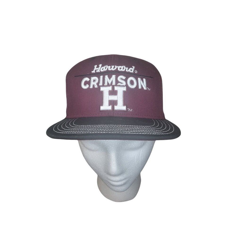 NCAA Harvard Snapback Hat Youth Crimson Maroon Black Casual Sportswear Kidcore - Picture 3 of 5